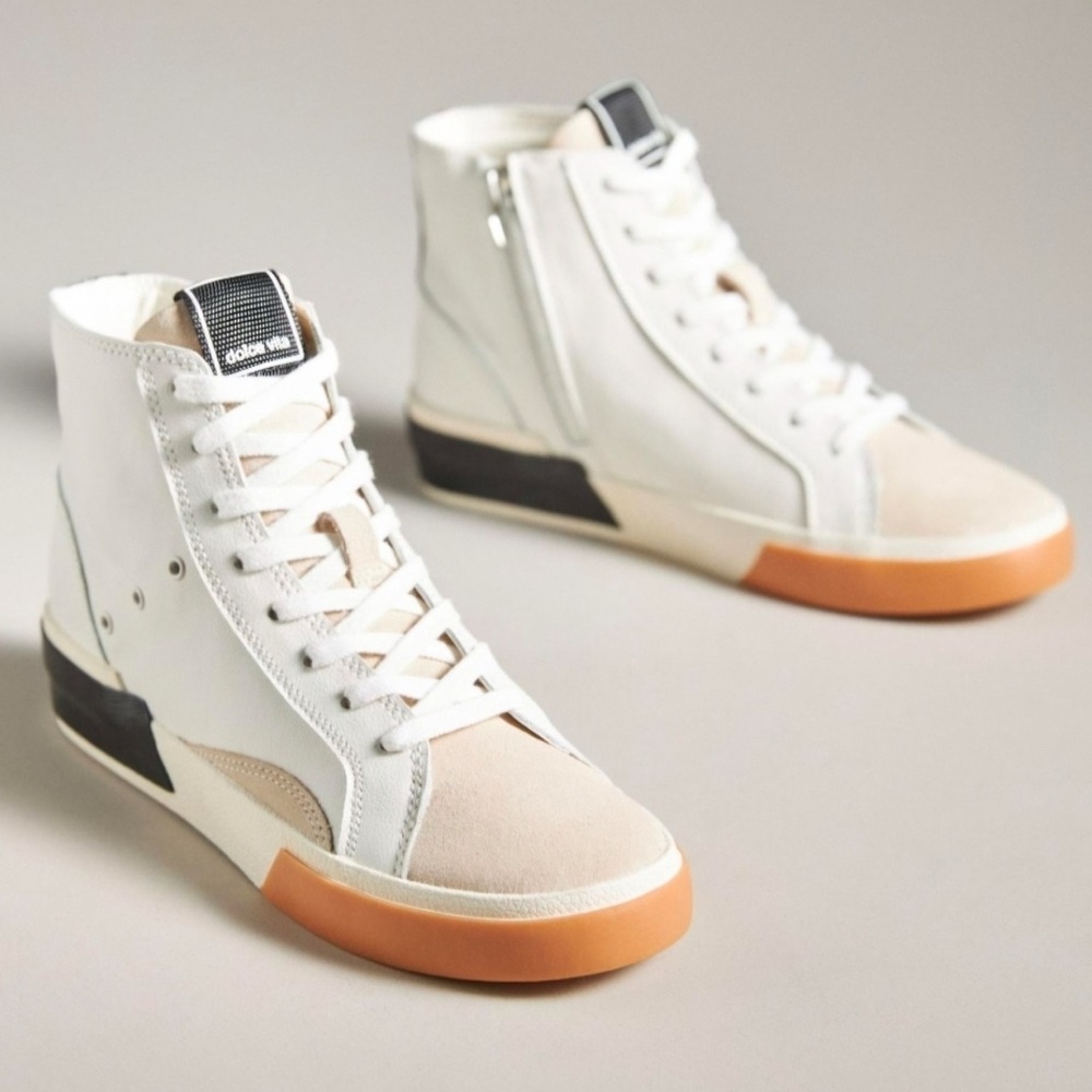 Dolce Vita Zohara high top zip up sneakers.